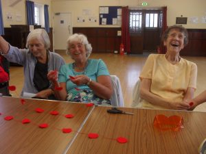 Ladies enjoying an Arts & Crafts session